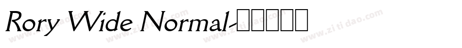 Rory Wide Normal字体转换